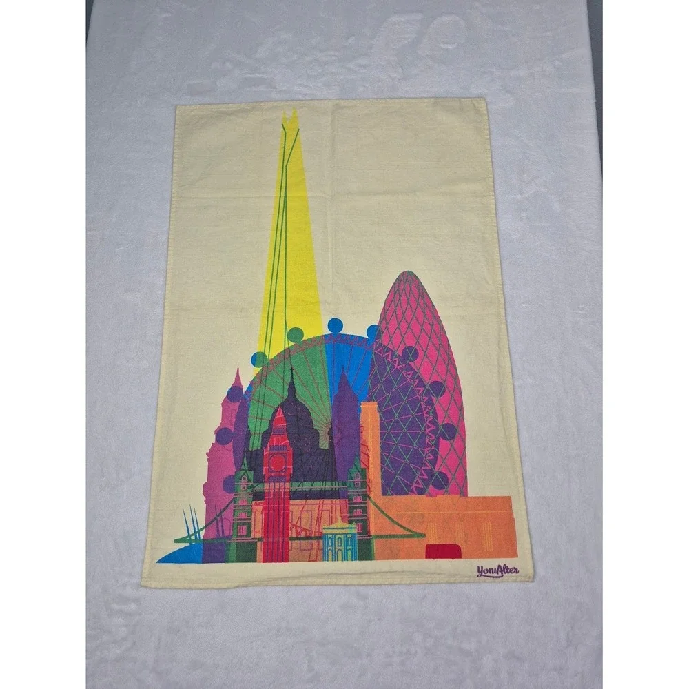 Tate Tea Towel London Landmarks White Cotton Museum Souvenir
